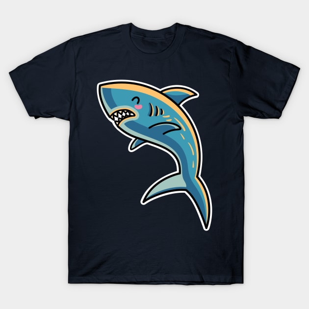 Kawaii Cute Shark T-Shirt by freeves